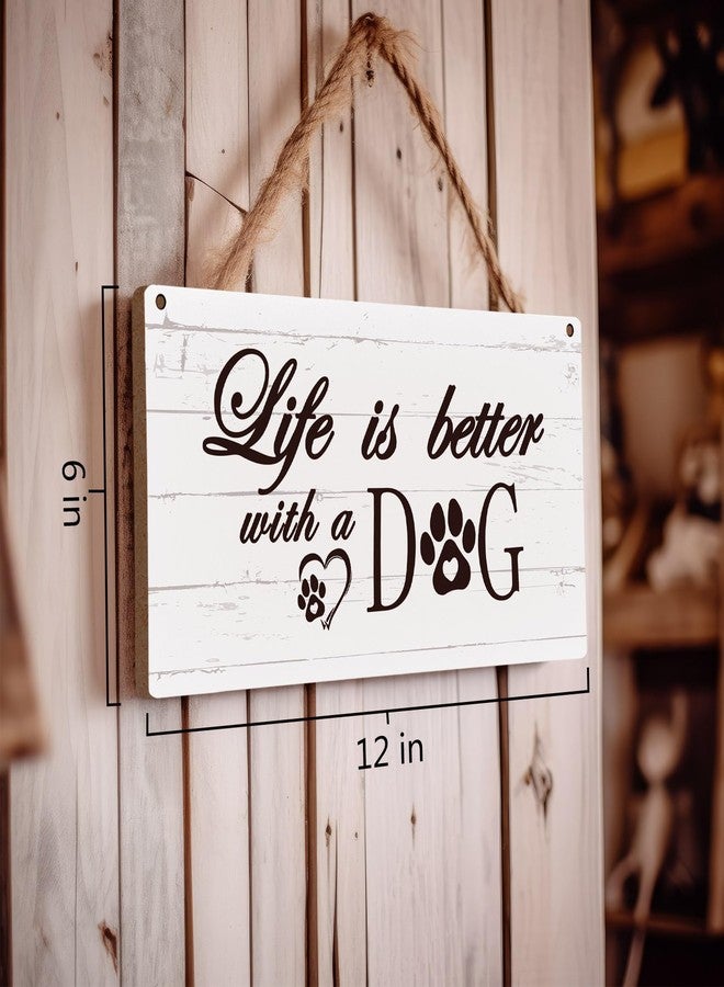Huester Dog Plaque Sign - Dog Decor for Home, Wall Hanging, 12x6 inches - Image 3